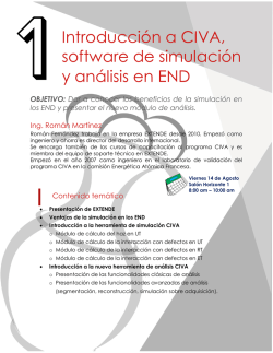 Introducción a CIVA, software de simulación y análisis en END