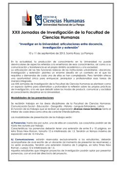 XXII Jornadas de Investigación FCH