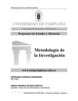 Metodolog&iacute;a de la Investigaci&oacute;n
