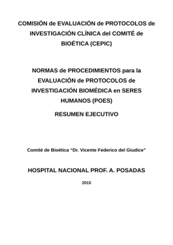 COMISIÓN de EVALUACIÓN de PROTOCOLOS