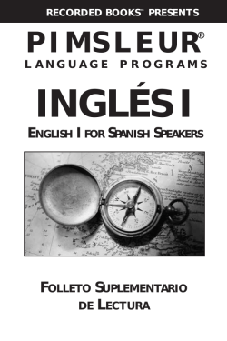 INGLÉS I - Recorded Books