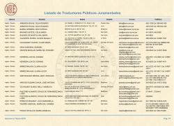 Listado de Traductores Públicos Juramentados