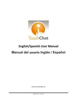 English/Spanish User Manual Manual del usuario Inglés / Español