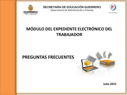 Preguntas Frecuentes - Modulo expediente