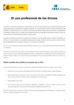 El uso profesional de los drones