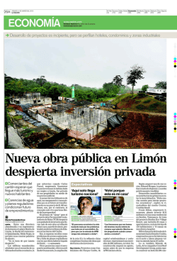 Nueva obra pública en Limón despierta inversión