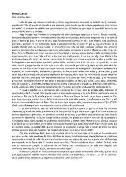 Reflexión IV PERSONA DE FE - concepcionistasaranzazu.es