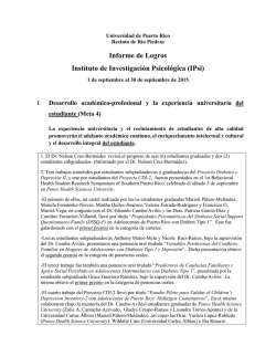 1 al 30 de septiembre de 2015 - Instituto de Investigación