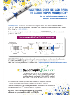 GENOTROPIN MiniQuick ® Hoja de instrucciones