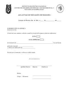 solicitud de revisión de examen - CECyT 3