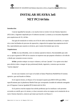 INSTALAR HUAYRA 3efi NET PCI 64 bits