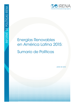 Energías Renovables en América Latina 2015: Sumario de Políticas