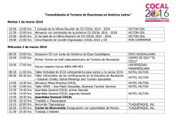 "Consolidando el Turismo de Reuniones en América Latina" Martes