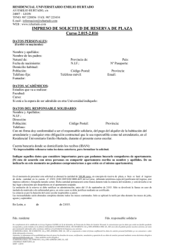 Solicitud de Reserva - Residencial Universitario Emilio Hurtado