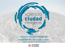 Valencia Ciudad Inteligente Oportunidades de Colaboración