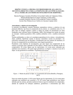 diseño y puesta a prueba con profesores de aula de una secuencia
