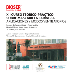 Curso ML 2015-1 - Anestesia Clinico Valencia