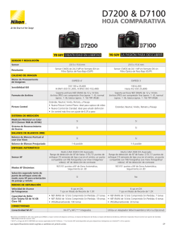 Hoja Comparativa D7200 y D7100