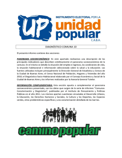 DIAGNÓSTICO COMUNA 10 - Unidad Popular