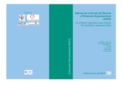 Manual de la Escala de Eficacia y Eficiencia Organizacional (OEES