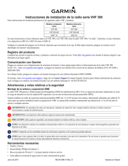 Instrucciones de instalaci&oacute;n de la radio serie VHF 300