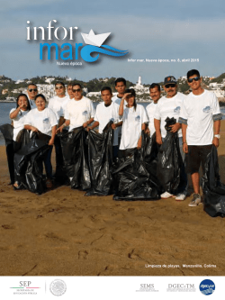 Infor mar, Nueva época, no. 8, abril 2015 Limpieza de playas