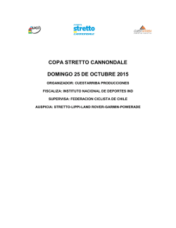Descargar versión en PDF - Copa Stretto Cannondale 2015