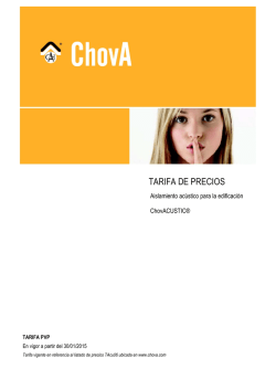 TARIFA DE PRECIOS