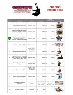 lista de precios - Glossy Paper - Productos sublimables, maquinas
