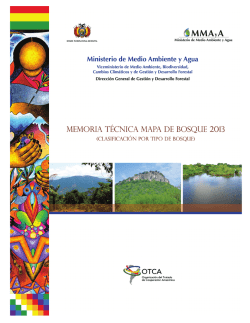 Mapa Bosques Bolivia 2013