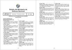 Boletín del Ministerio de Defensa Nacional