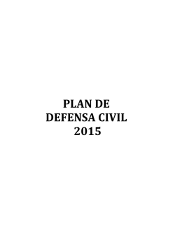 PLAN DE DEFENSA CIVIL 2015