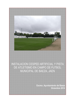 instalacion cesped artificial y pista de atletismo en campo