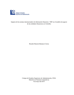 Impacto de las normas internacionales de información financiera