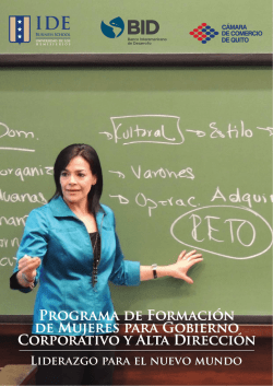 Programa de Formación de Mujeres para Gobierno Corporativo y