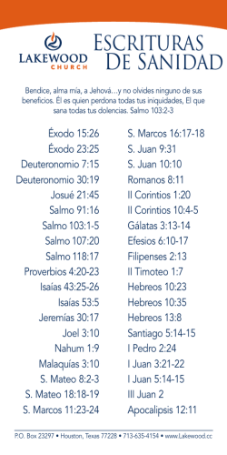 ESCRITURAS DE SANIDAD