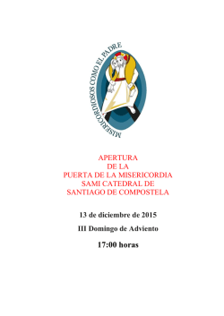 in aeternum misericordia eius - Archidiócesis de Santiago de