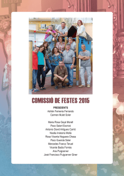 COMISSIÓ DE FESTES 2015