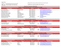 Directorio de la Secretaría de Economía Gobierno del Estado de