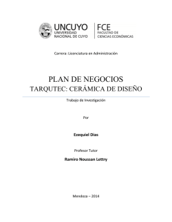 plan de negocios tarqutec: cer&aacute;mica de dise&ntilde;o