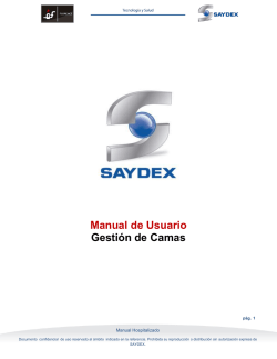 Manual de Usuario Gestión de Camas