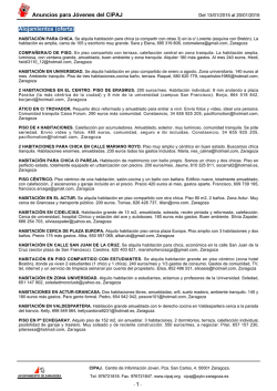 CIPAJ - Anuncios del 21 al 27 de enero 2015
