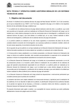 Nota técnica y operativa sobre auditorías bienales de los sistemas