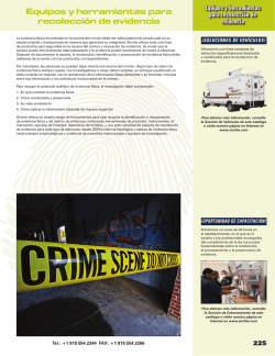Equipo para recolecci&oacute;n de evidencia
