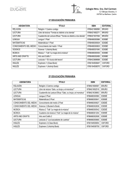 Colegio Ntra. Sra. Del Carmen 1º EDUCACIÓN PRIMARIA 2º