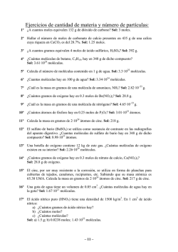 Ejercicios moles y disoluciones con solución