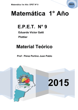 Matem&aacute;tica 1&deg; A&ntilde;o