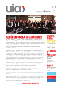 REUNIÓN DEL CONSEJO DE LA UIA EN PARÍS