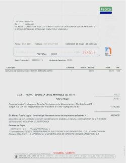 CUSTOMS CARGO. C.A Rif. : J`080318820 Dir. Fiscal