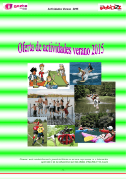 Actividades Verano 2015 - 1 -